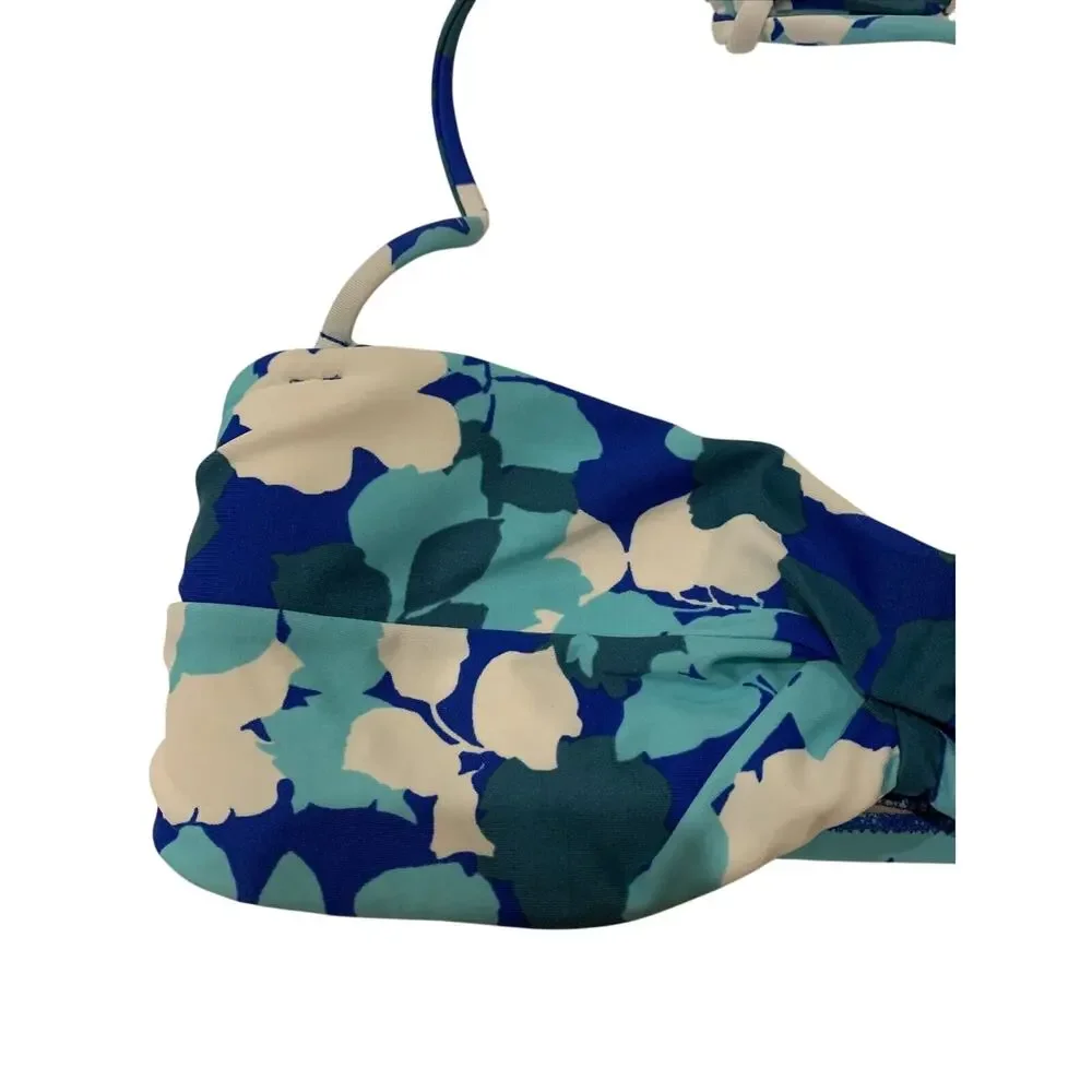 Gap Body Women's Size Small S Bikini Top Blue Floral - EUC